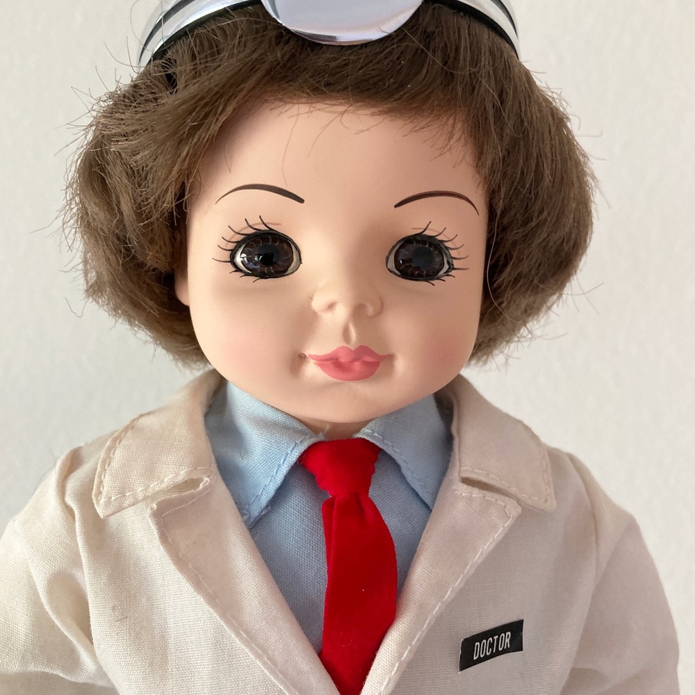 Vintage Doctor Doll 14" Brinn's of Pittsburgh Limited Edition with Metal Stand